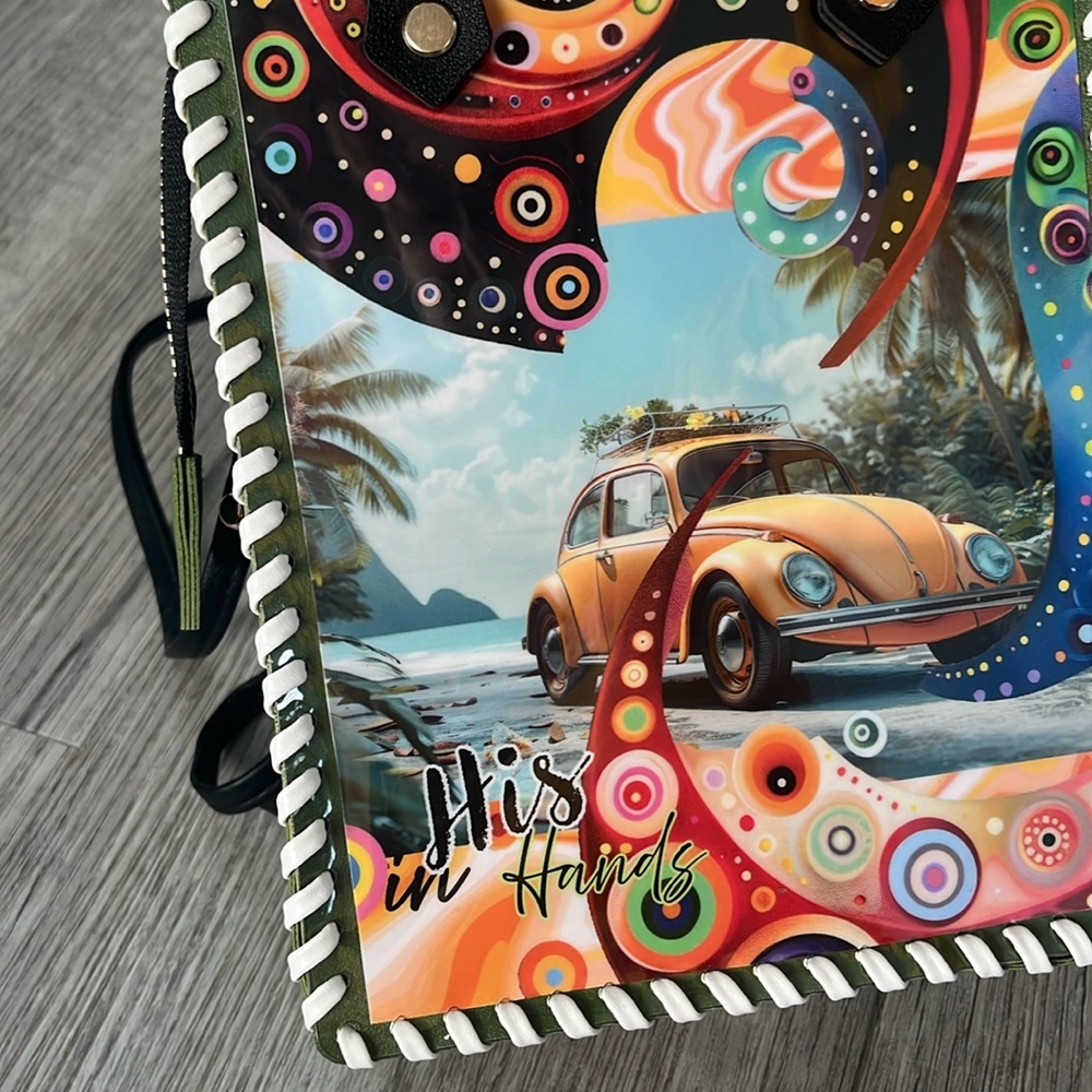 *SOLD* CHiP modern style VW camper van bug beetle car waves surf crossbody purse - Picture 12 of 17